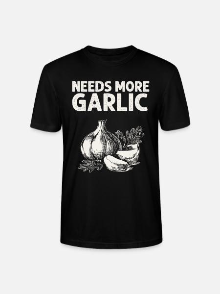 Knoblauch Knoblauchbrot Essen Geschenk - Stanley/Stella Unisex Bio-T-Shirt CRAFTER - Schwarz