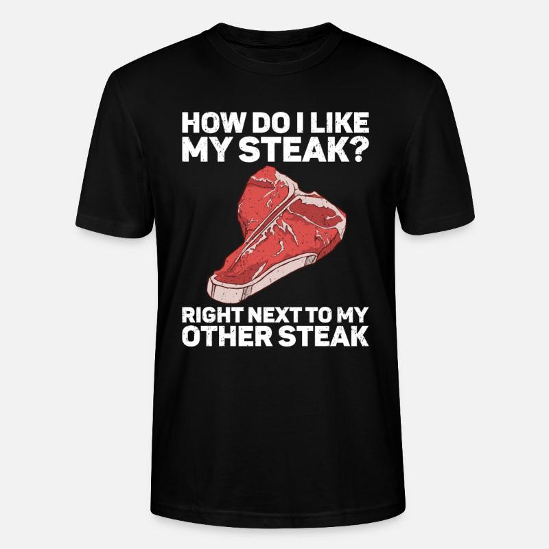 Steak - Stanley/Stella Unisex Bio-T-Shirt CRAFTER - Schwarz