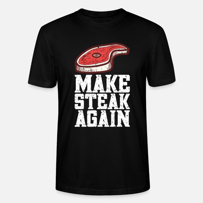 Steak - Stanley/Stella Unisex Bio-T-Shirt CRAFTER - Schwarz