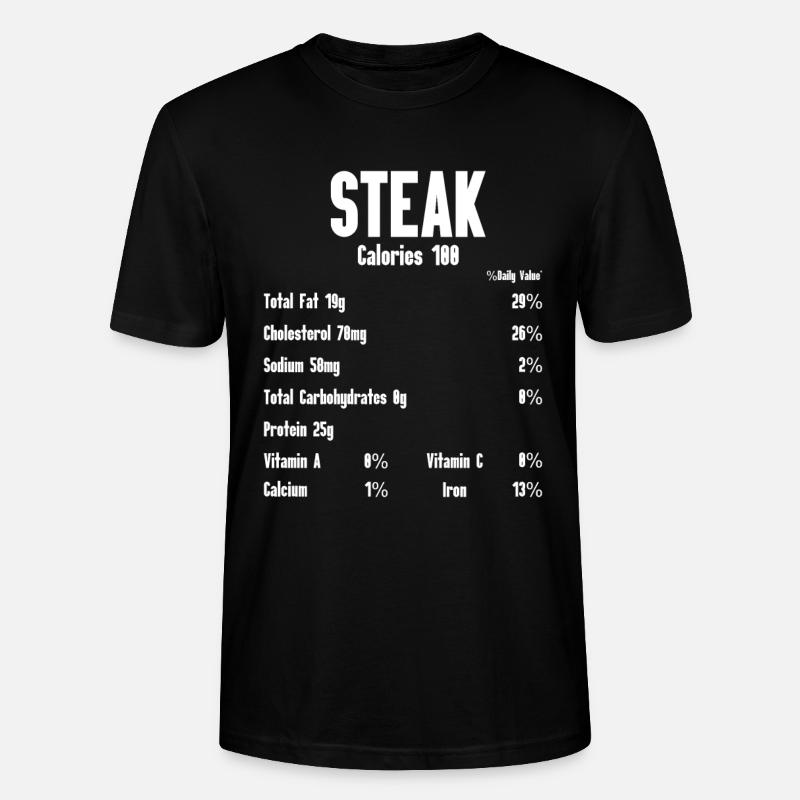 Steak - Stanley/Stella Unisex Bio-T-Shirt CRAFTER - Schwarz