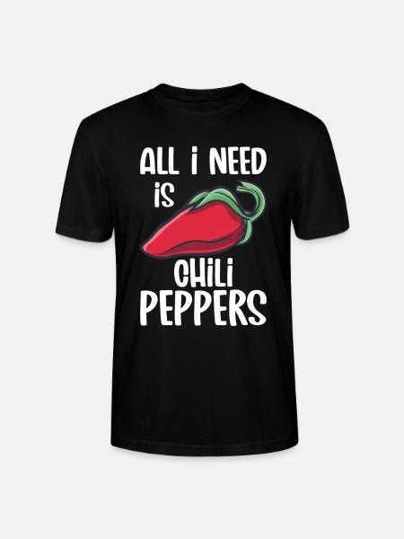 Chili pepper - Stanley/Stella CRAFTER Unisex Organic T-Shirt - black