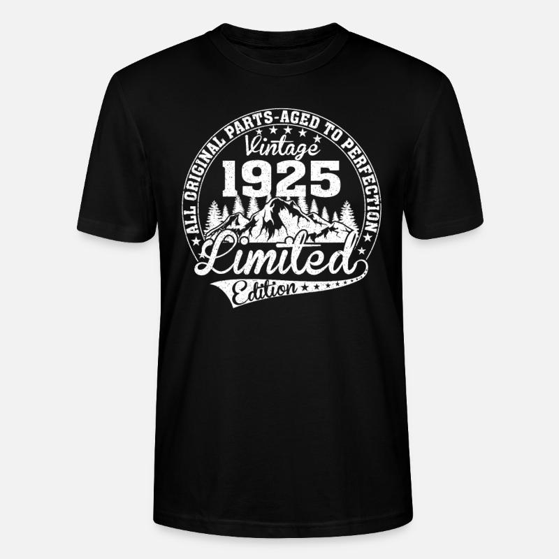 1925 - Né en 1925 - T-shirt bio CRAFTER Stanley Stella Unisexe - noir