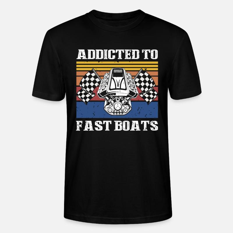 Drag Boot Design für Rennbootfahrer - Stanley/Stella Unisex Bio-T-Shirt CRAFTER - Schwarz