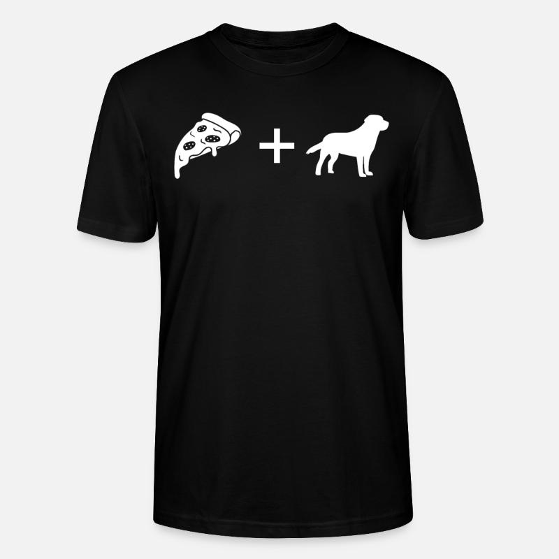 Pizza - Hund - - Stanley/Stella Unisex Bio-T-Shirt CRAFTER - Schwarz