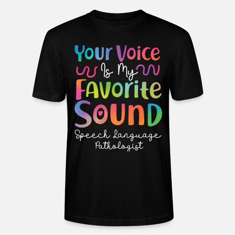 Speech Therapist Therapy Assistant - Stanley/Stella CRAFTER Unisex Organic T-Shirt - black