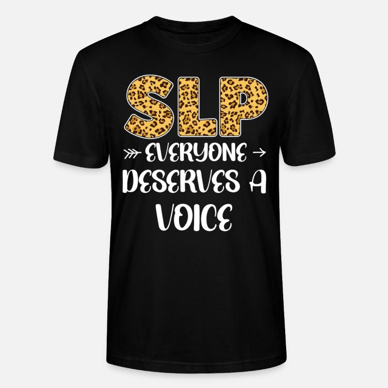 Speech Therapist Therapy Assistant - Stanley/Stella CRAFTER Unisex Organic T-Shirt - black
