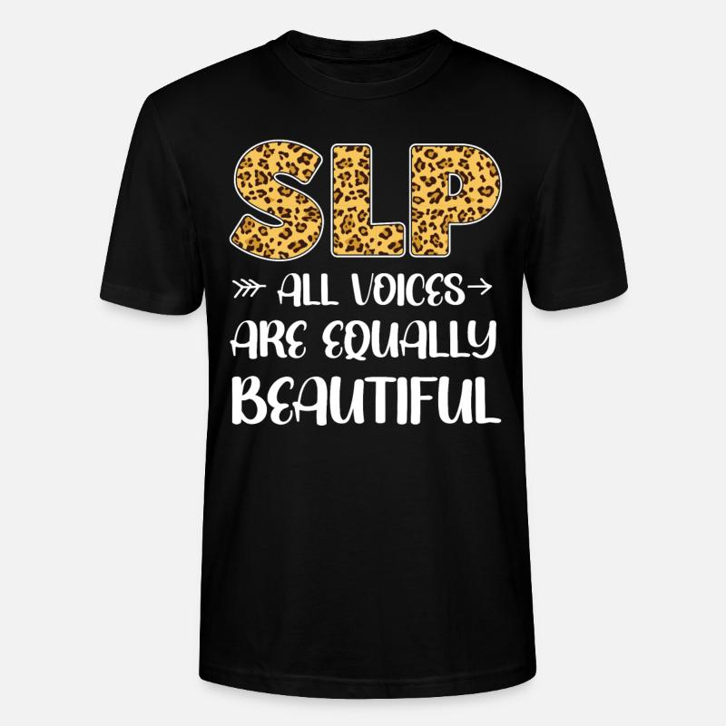 Speech Therapist Therapy Assistant - Stanley/Stella CRAFTER Unisex Organic T-Shirt - black