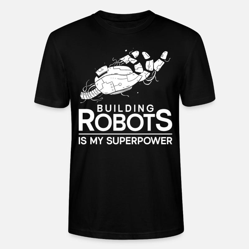 Robot Robotics Engineer Building - Stanley/Stella Unisex Bio-T-Shirt CRAFTER - Schwarz