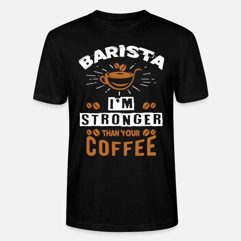 Barista, machine à café - T-shirt bio CRAFTER Stanley Stella Unisexe - noir