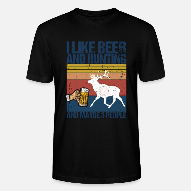Jagd Und Bier - Stanley/Stella Unisex Bio-T-Shirt CRAFTER - Schwarz