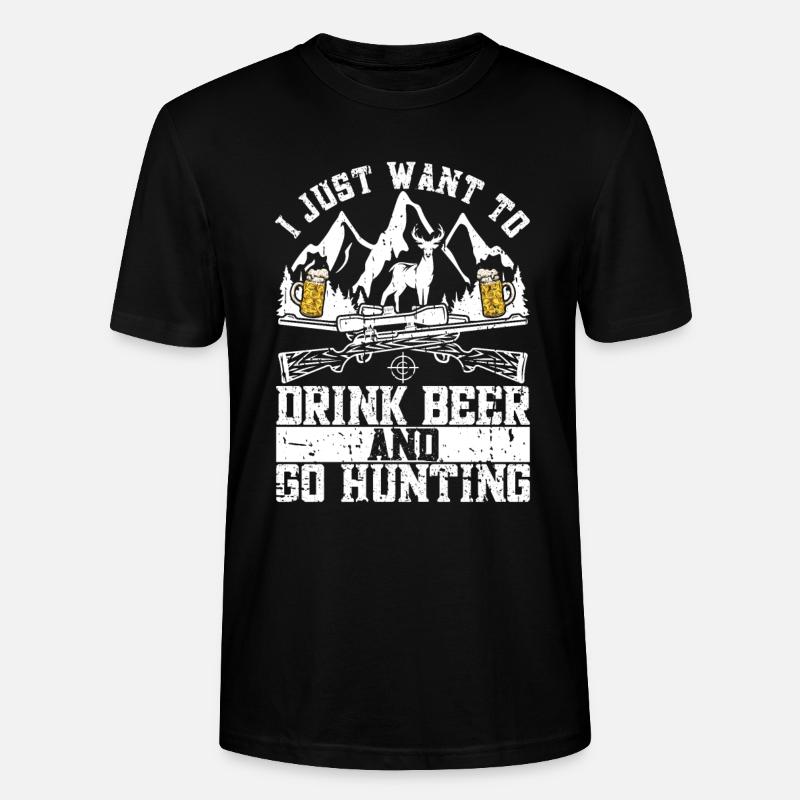 Jagd Und Bier - Stanley/Stella Unisex Bio-T-Shirt CRAFTER - Schwarz