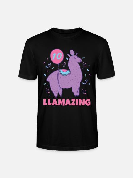 Llama Gift Llama Lover Gift - Stanley/Stella CRAFTER Unisex Organic T-Shirt - black