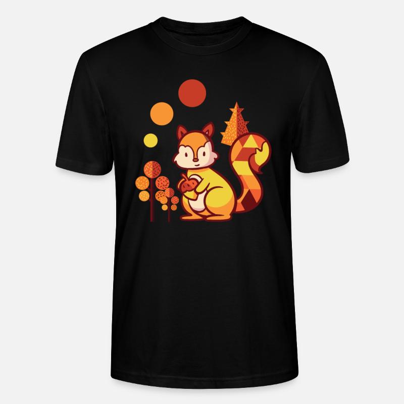 Eichhörnchen - Stanley/Stella Unisex Bio-T-Shirt CRAFTER - Schwarz