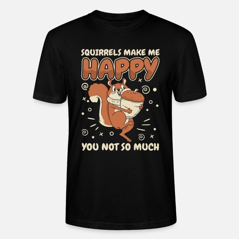Eichhörnchen Tier - Stanley/Stella Unisex Bio-T-Shirt CRAFTER - Schwarz