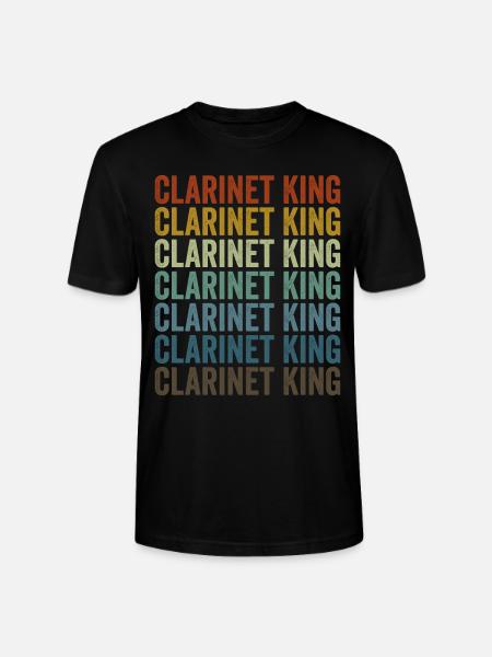 Clarinet King Clarinet Player King - Stanley/Stella CRAFTER Unisex Organic T-Shirt - black