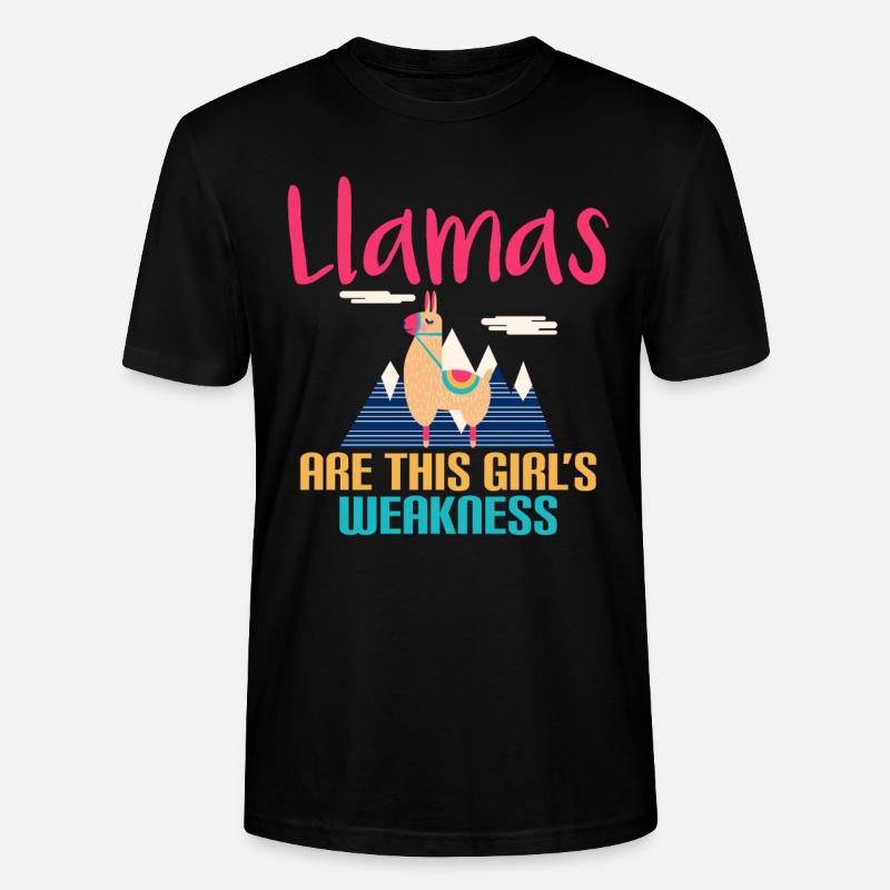 Lama Geschenk Lama Liebhaber Geschenk - Stanley/Stella Unisex Bio-T-Shirt CRAFTER - Schwarz