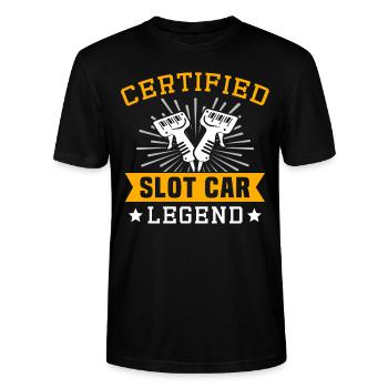 Slot Car Slotrace - Stanley/Stella Unisex Bio-T-Shirt CRAFTER - Schwarz - Vorne - Alina (178cm) & Michal (187cm)