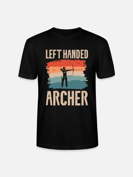 Linkshänder Bogenschützen Bogenschützen - Stanley/Stella Unisex Bio-T-Shirt CRAFTER - Schwarz
