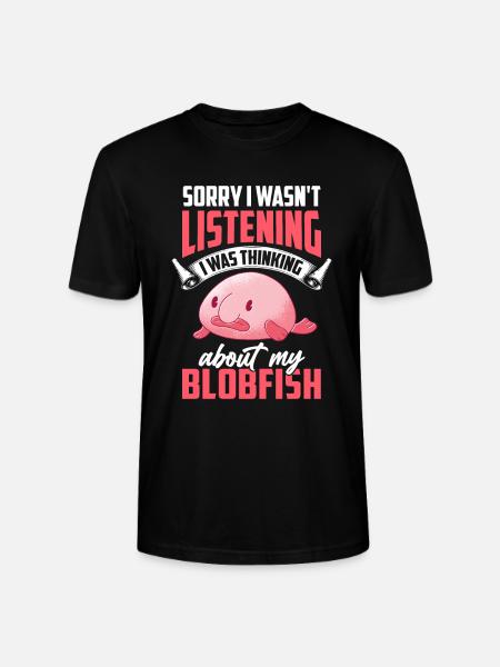 Blev distraheret af blob fisk sjov blob fisk - Stanley Stella CRAFTER unisex økologisk-T-shirt - sort