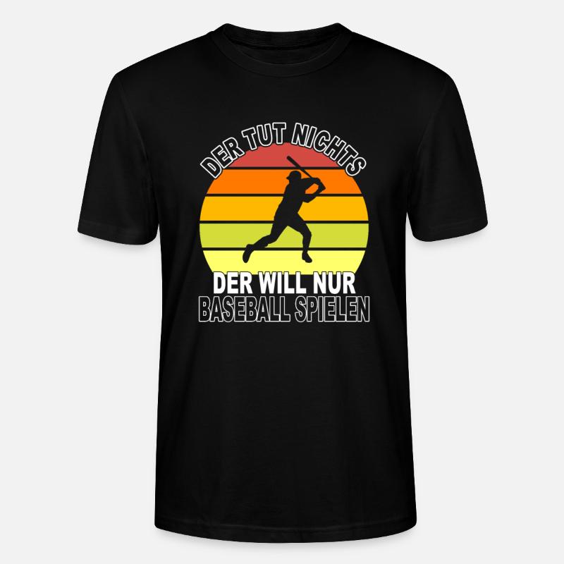Baseball Spruch - Stanley/Stella Unisex Bio-T-Shirt CRAFTER - Schwarz