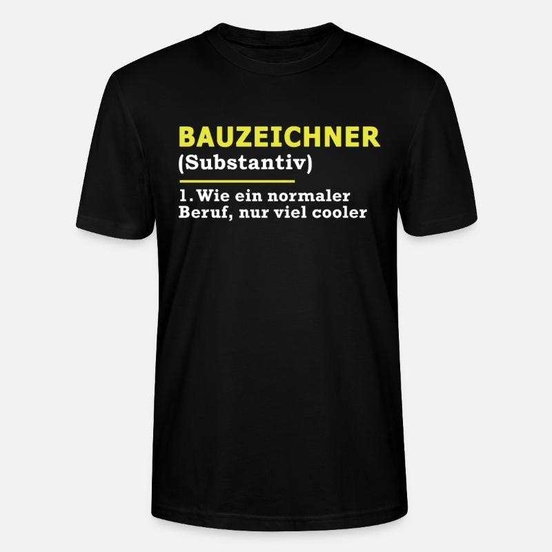Bauzeichner - Stanley/Stella Unisex Bio-T-Shirt CRAFTER - Schwarz