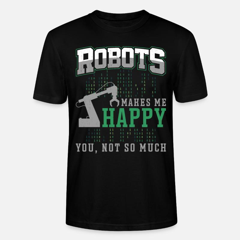 Robot Robotics Engineer Robots - Stanley/Stella CRAFTER Unisex Organic T-Shirt - black