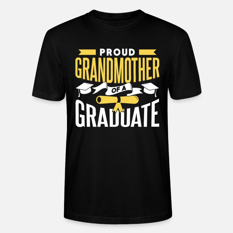Fière grand-mère d’un diplômé - T-shirt bio CRAFTER Stanley Stella Unisexe - noir
