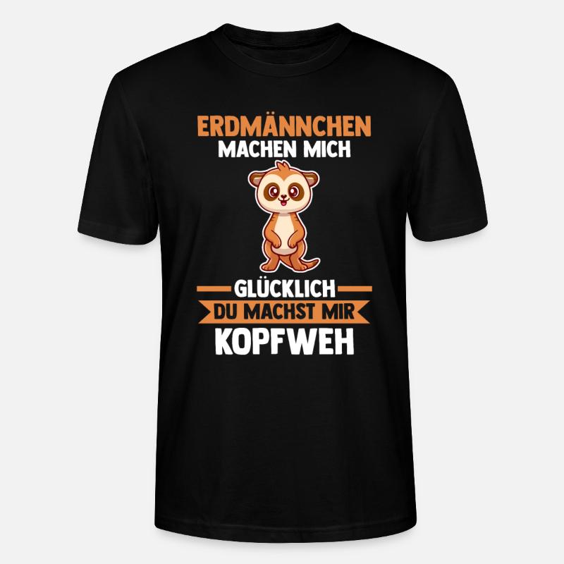 Erdmännchen - Stanley/Stella Unisex Bio-T-Shirt CRAFTER - Schwarz