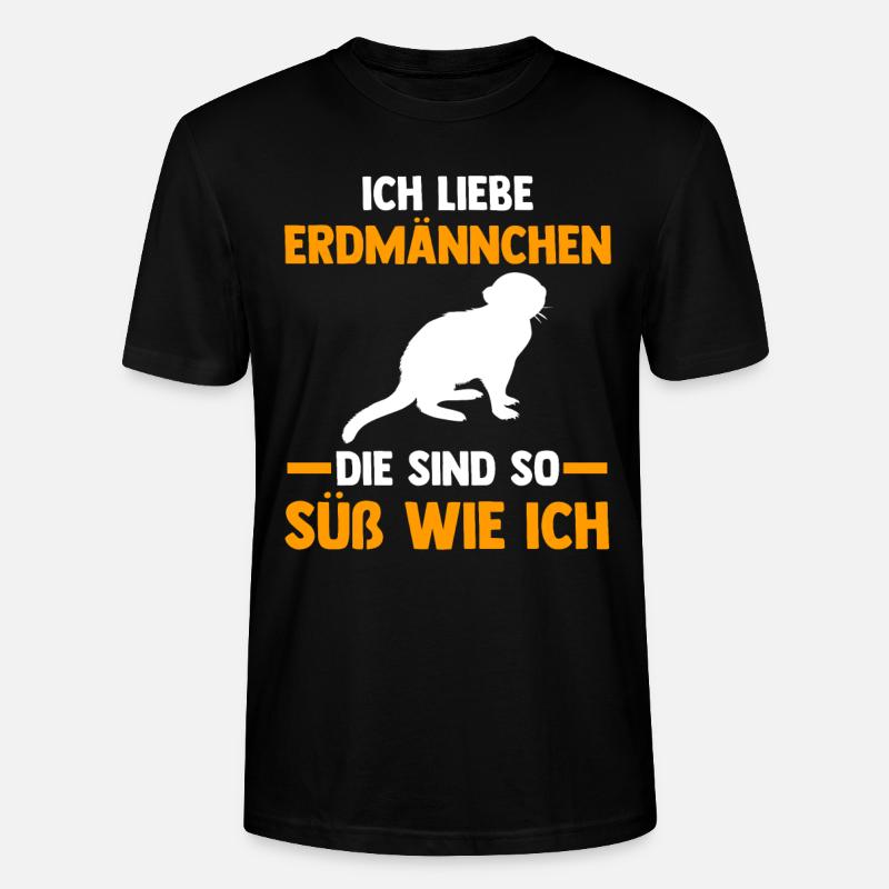 Ich liebe Erdmännchen - Stanley/Stella Unisex Bio-T-Shirt CRAFTER - Schwarz