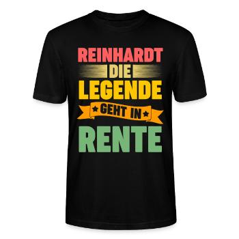 Reinhardt die Legende geht in Rente - Stanley/Stella Unisex Bio-T-Shirt CRAFTER - Schwarz - Vorne - Alina (178cm) & Michal (187cm)