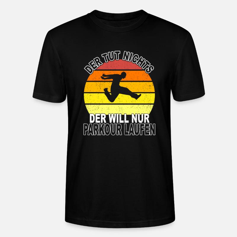 Parkour Spruch - Stanley/Stella Unisex Bio-T-Shirt CRAFTER - Schwarz