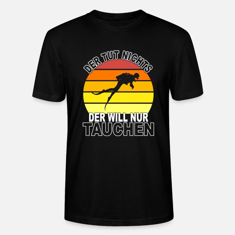 Tauchen Spruch - Stanley/Stella Unisex Bio-T-Shirt CRAFTER - Schwarz