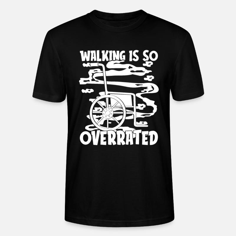 Rollstuhl Rollstuhlfahrer Witzig - Stanley/Stella Unisex Bio-T-Shirt CRAFTER - Schwarz