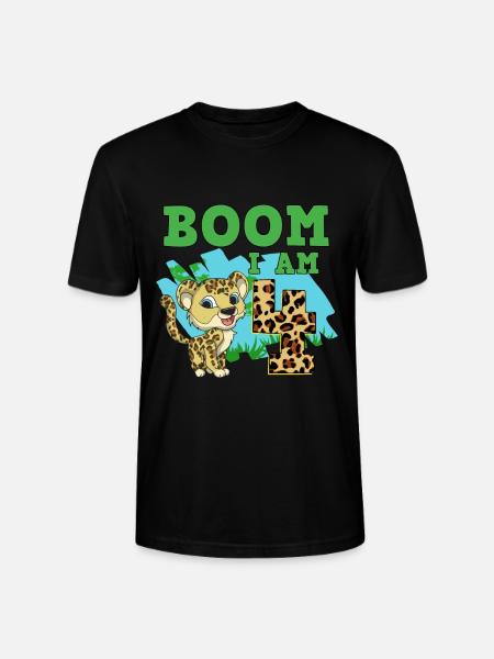 4th birthday leopard - Stanley/Stella CRAFTER Unisex Organic T-Shirt - black