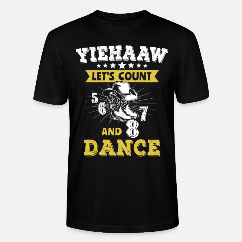 Line Dance Line Dancing - Stanley/Stella Unisex Bio-T-Shirt CRAFTER - Schwarz