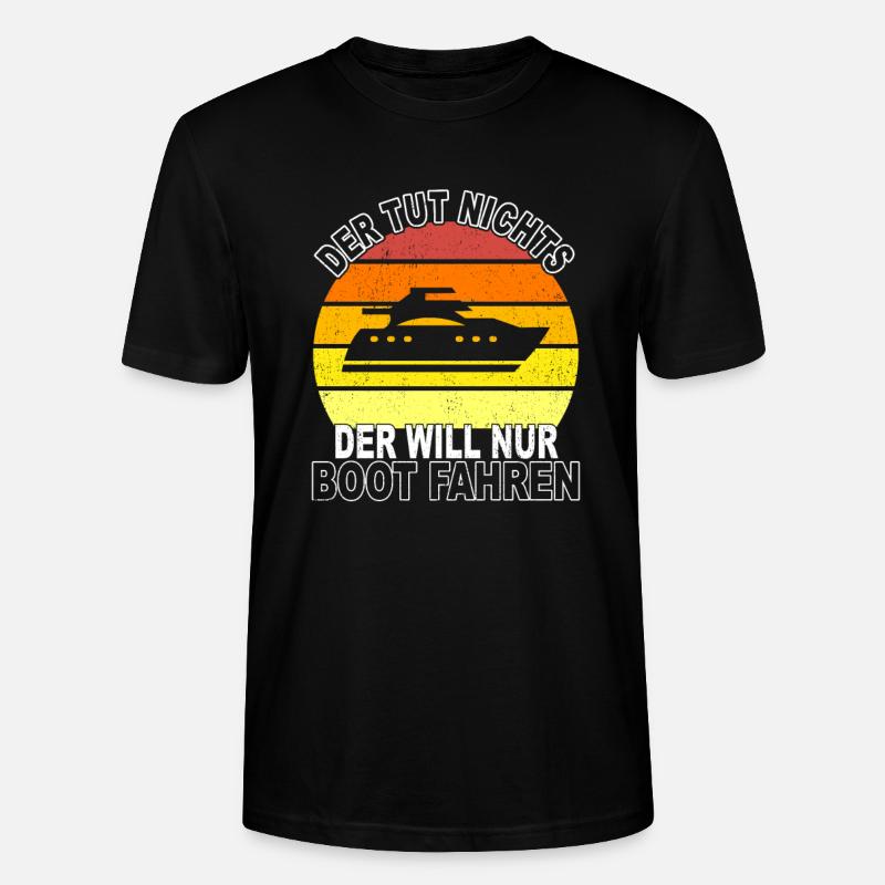 Boot Spruch - Stanley/Stella Unisex Bio-T-Shirt CRAFTER - Schwarz