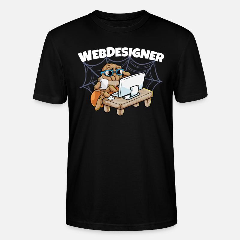 Webdesign Spider Programming Programmer IT - Stanley/Stella CRAFTER Unisex Organic T-Shirt - black