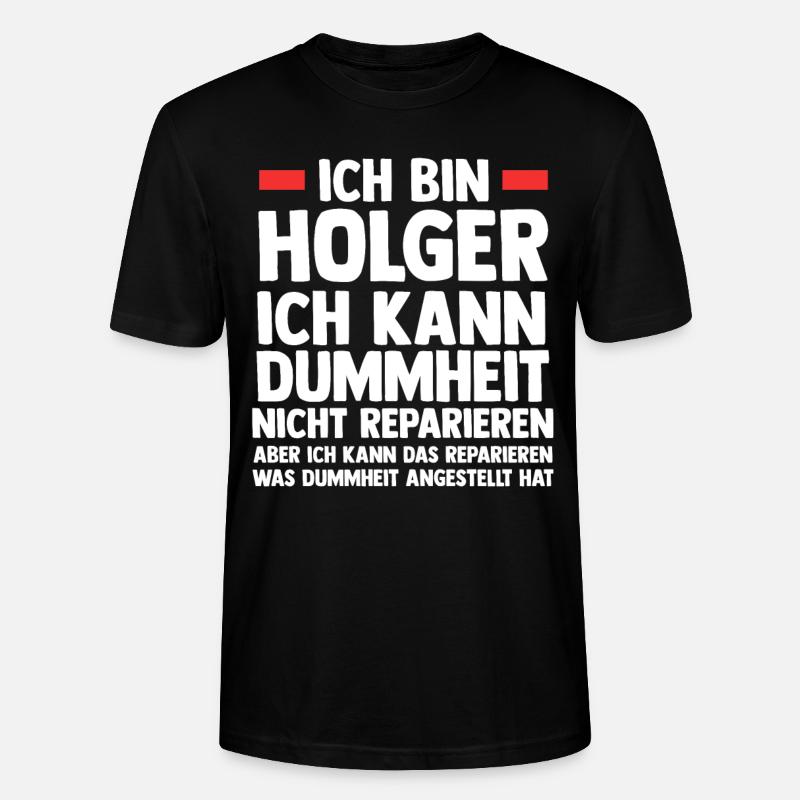 Holger - Stanley/Stella Unisex Bio-T-Shirt CRAFTER - Schwarz