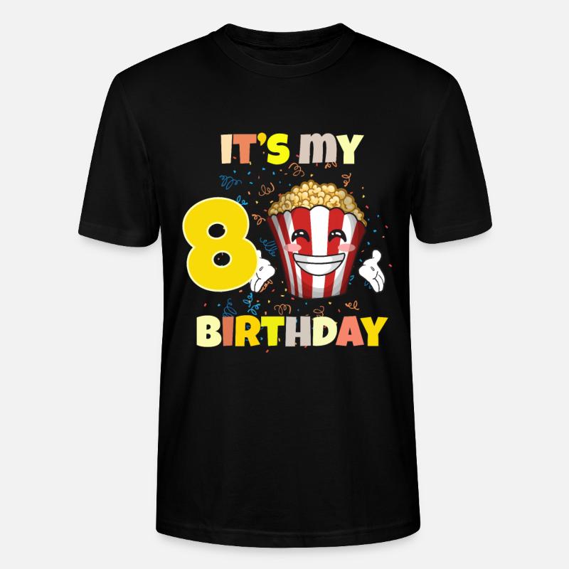 C’est mon 8e anniversaire - T-shirt bio CRAFTER Stanley Stella Unisexe - noir