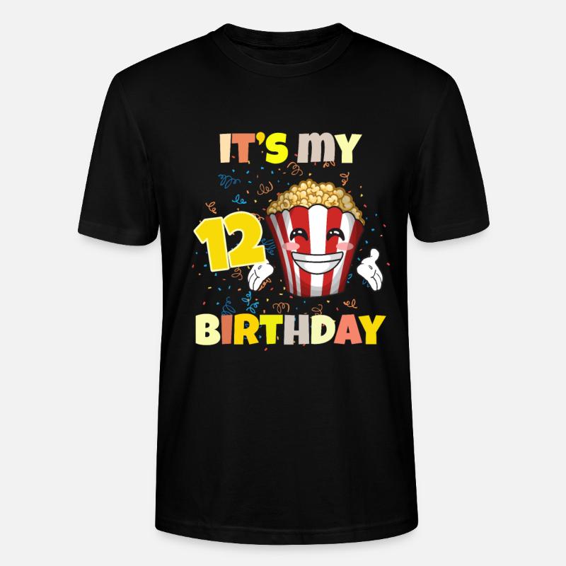 C’est mon 12e anniversaire - T-shirt bio CRAFTER Stanley Stella Unisexe - noir