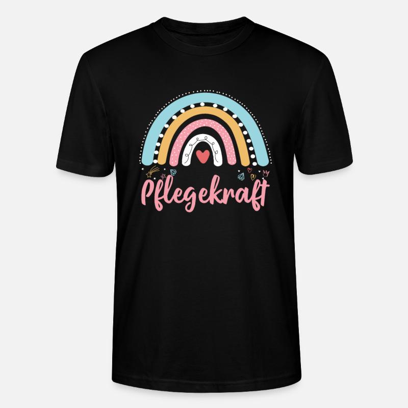 Pflegekraft Regenbogen Krankenschwester - Stanley/Stella Unisex Bio-T-Shirt CRAFTER - Schwarz