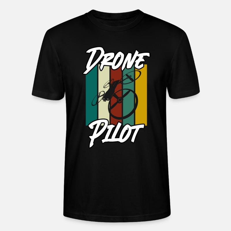 Drone Flying Quadcopter - T-shirt bio CRAFTER Stanley Stella Unisexe - noir