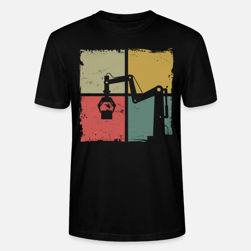 Robot Robotics Engineer Retro - Stanley/Stella Unisex Bio-T-Shirt CRAFTER - Schwarz