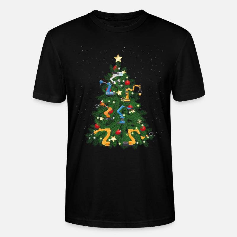 Robot Robotics Engineer Christmas - Stanley/Stella Unisex Bio-T-Shirt CRAFTER - Schwarz