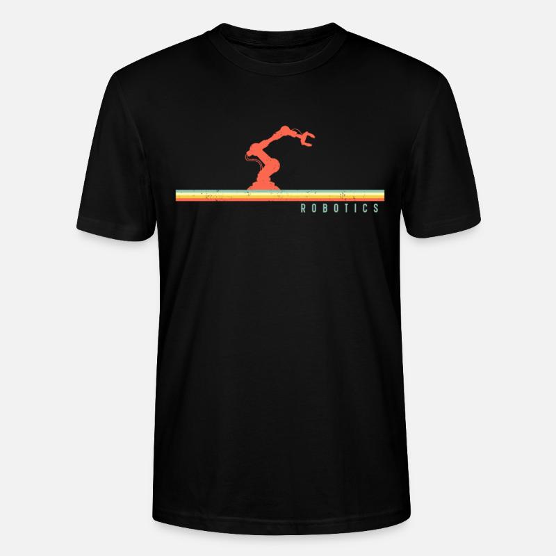 Robot Robotics Engineer Retro - Stanley/Stella Unisex Bio-T-Shirt CRAFTER - Schwarz