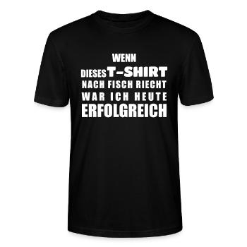 Lustiges Angler Fischer Hobbyfischer Geschenk - Stanley/Stella Unisex Bio-T-Shirt CRAFTER - Schwarz - Vorne - Alina (178cm) & Michal (187cm)