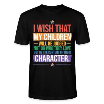 LGBT Mom Pride Monat - Stanley/Stella Unisex Bio-T-Shirt CRAFTER - Schwarz - Vorne - Alina (178cm) & Michal (187cm)