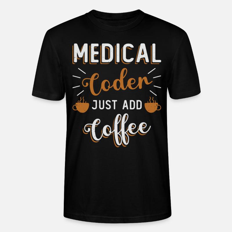 Medical encoder, programmer - Stanley/Stella CRAFTER Unisex Organic T-Shirt - black