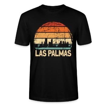 Las Palmas - Stanley/Stella CRAFTER unisex luomu-t-paita - musta - Edestä - Alina (178cm) & Michal (187cm)