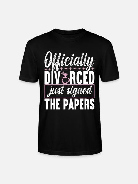 Divorce Divorced - Stanley/Stella CRAFTER Unisex Organic T-Shirt - black